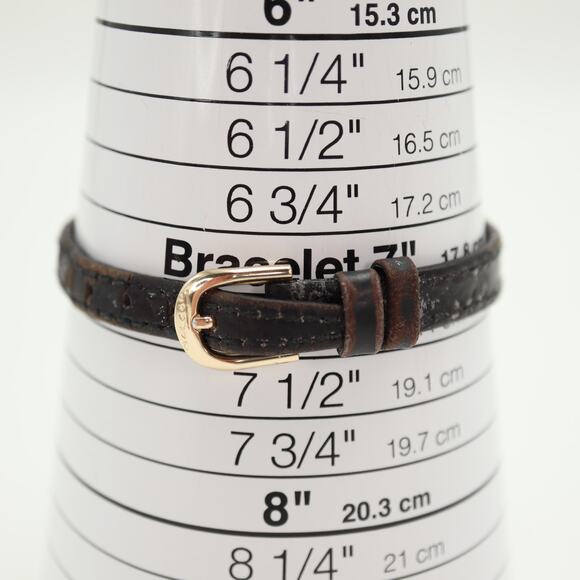 Vintage Seiko Black Gold Tone 24mm Womens Watch Leather 1N00-0H79 w New Battery main image 9